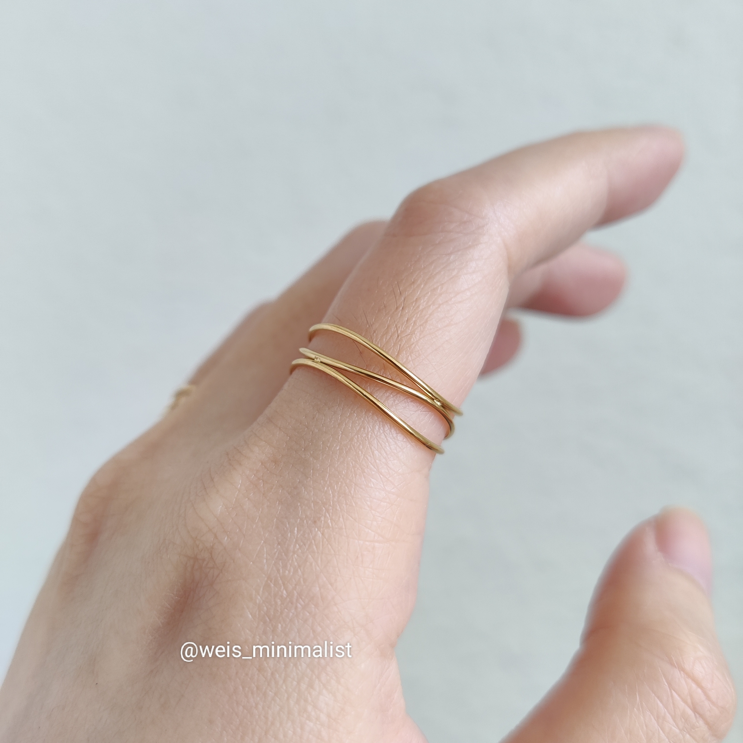 Multi Layer Minimalist Ring (Gold Color) – Weis Minimalist